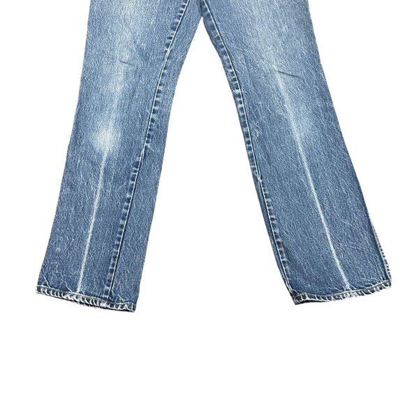 Vintage H.I.S. 10/11 Chic Blue Mom Jeans High Waist Straight Creased Made in USA - Picture 15 of 16